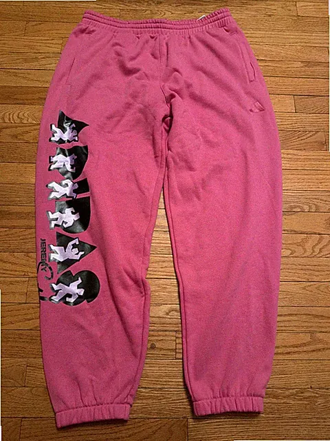 Adidas Jeremy Scott SweatPants Pink Sweatpants Fleece Joggers Men’s Sz XL