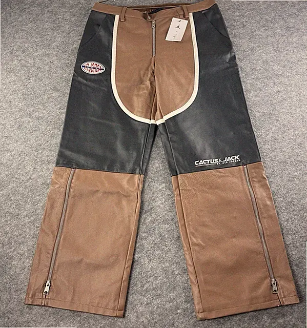 NIKE AIR JORDAN X TRAVIS SCOTT WOMENS PANTS SIZE 12 BROWN/BLACK DX8601-256