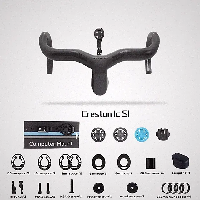 Road Bike Integrated Carbon Handlebar WIth Mout Internal Routing Di2 Drop Bar