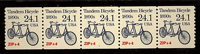 Scott 2266 24.1¢ Tandem Bicycle P#A1 MNH Free shipping in the USA