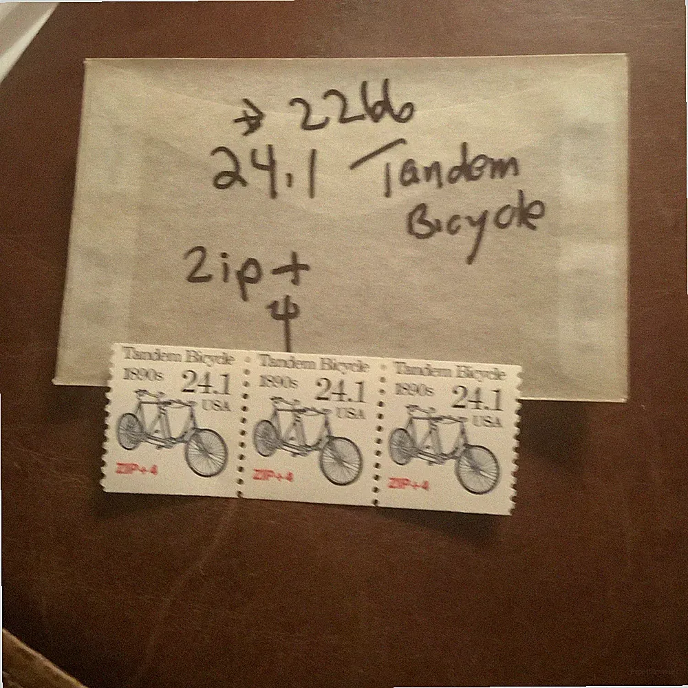 Scott 2266 Tandem Bicycle 24.1 Cent ( Shipping To Be Consolidated )