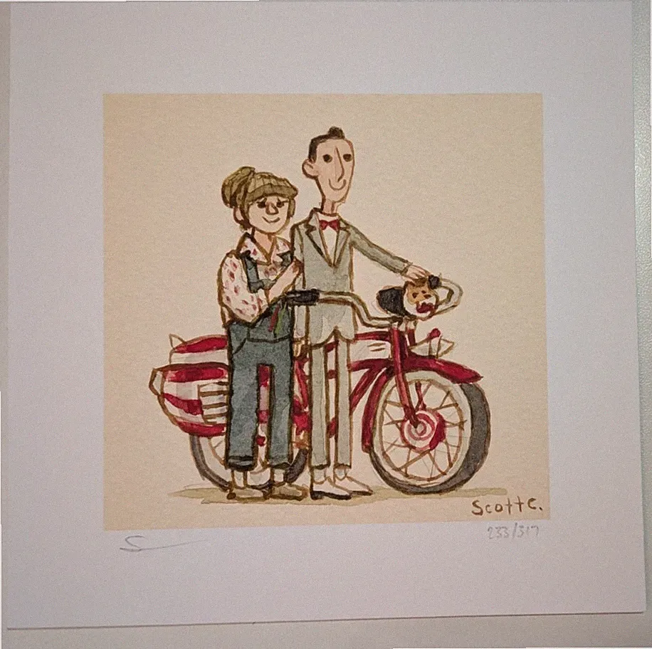 Scott C. Campbell - Pee-wee's Big Adventure - The Perfect Bike - Art Print