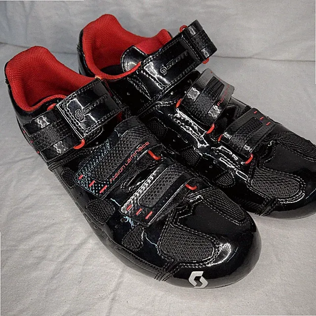 SCOTT Ergo Logic Mens Road Cycling Shoes Size 7 Black Carbon Sole Ultra Light