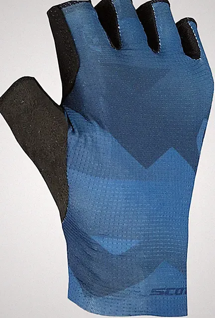 Scott RC Fingerless Junior Cycling Gloves Blue Kids Ventilated Bike Ride Comfort