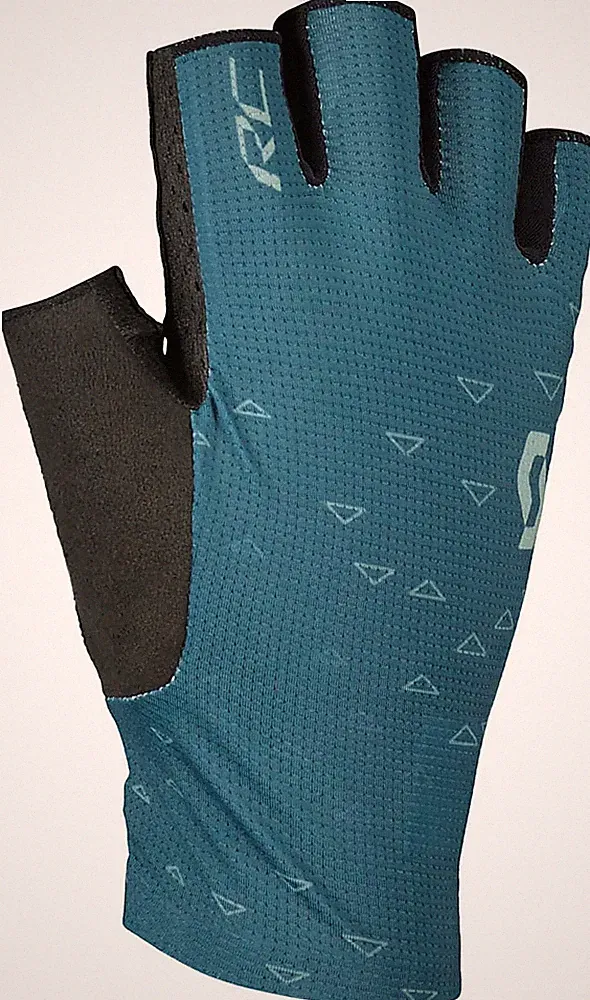 Scott RC Pro Fingerless Cycling Gloves Blue Ventilated Padded Bike Ride Comfort