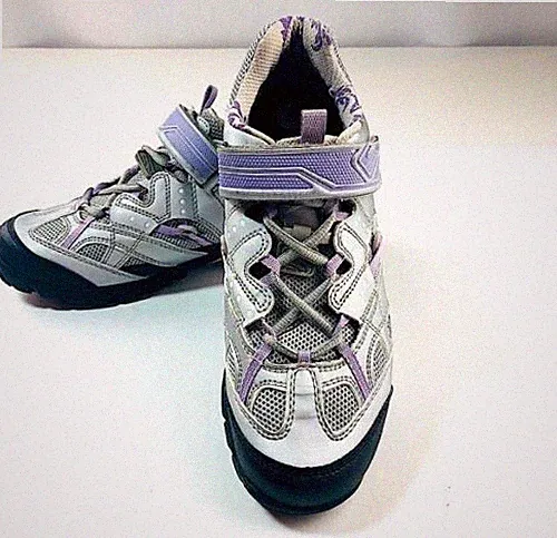 Scott Sport Lady Biking Cycling Shoes Women US Sz 9.5 Silver & Lilac #197