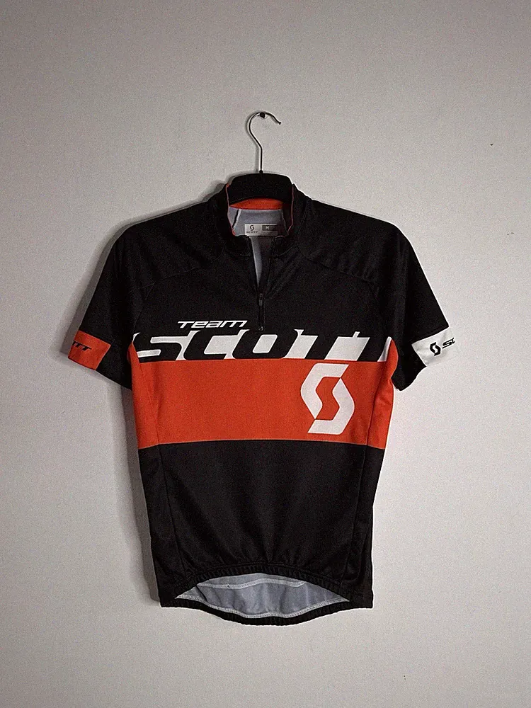 Scott Team cycling jersey black orange size M race mountain bike cross country