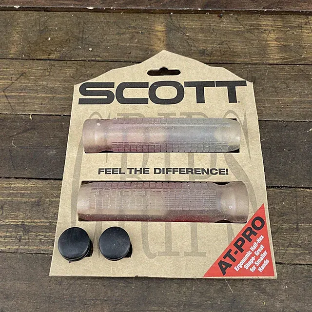 Vintage Scott AT PRO Grip Clear Hex Handlebar Grips Bike MTB BMX NOS New Xray