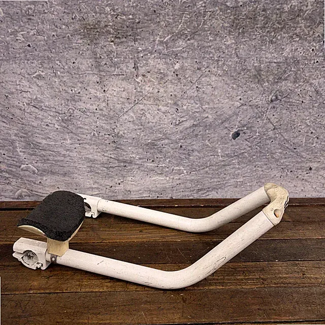 Vintage Scott Clip On Aerobar White Aluminum Tri TT Road Bike Handlebar 1 Pad