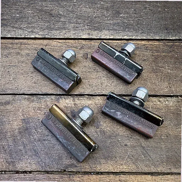 Vintage Scott/Mathauser Brake Pads Shoes Set Of 4 Threaded Post Brown BMX Bike