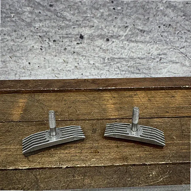 Vintage Scott Mathauser Finned Brake Pads Shoes Pair Threaded Post Salmon BMX