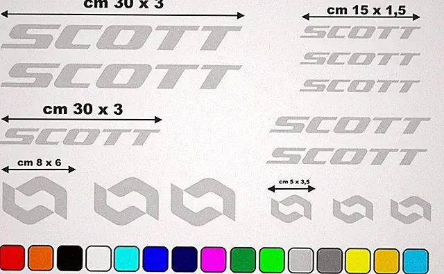 Vinyl tuning wall stickers kit for SCOTT MTB road bike frame